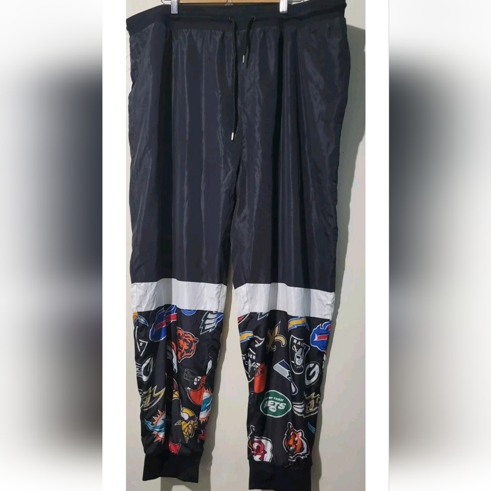 NFL Team Apparel Football Warm Up Pants Black Elastic Waist NEW Size 3XL
